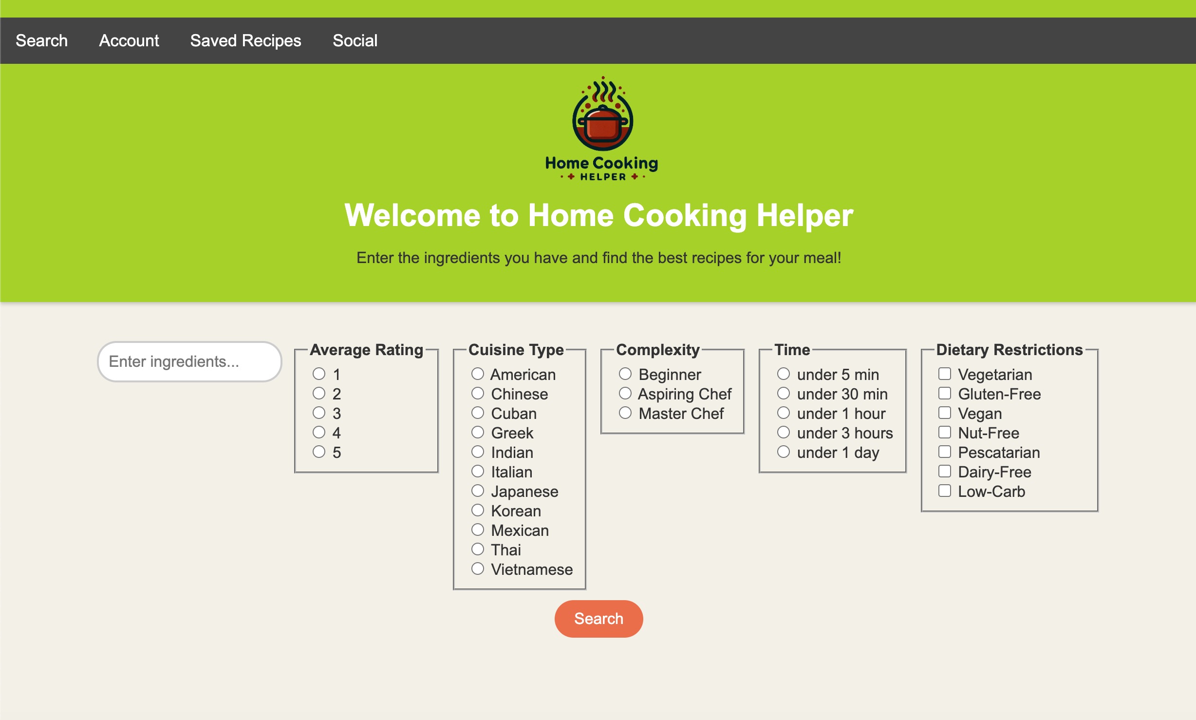 Home Cooking Helper
