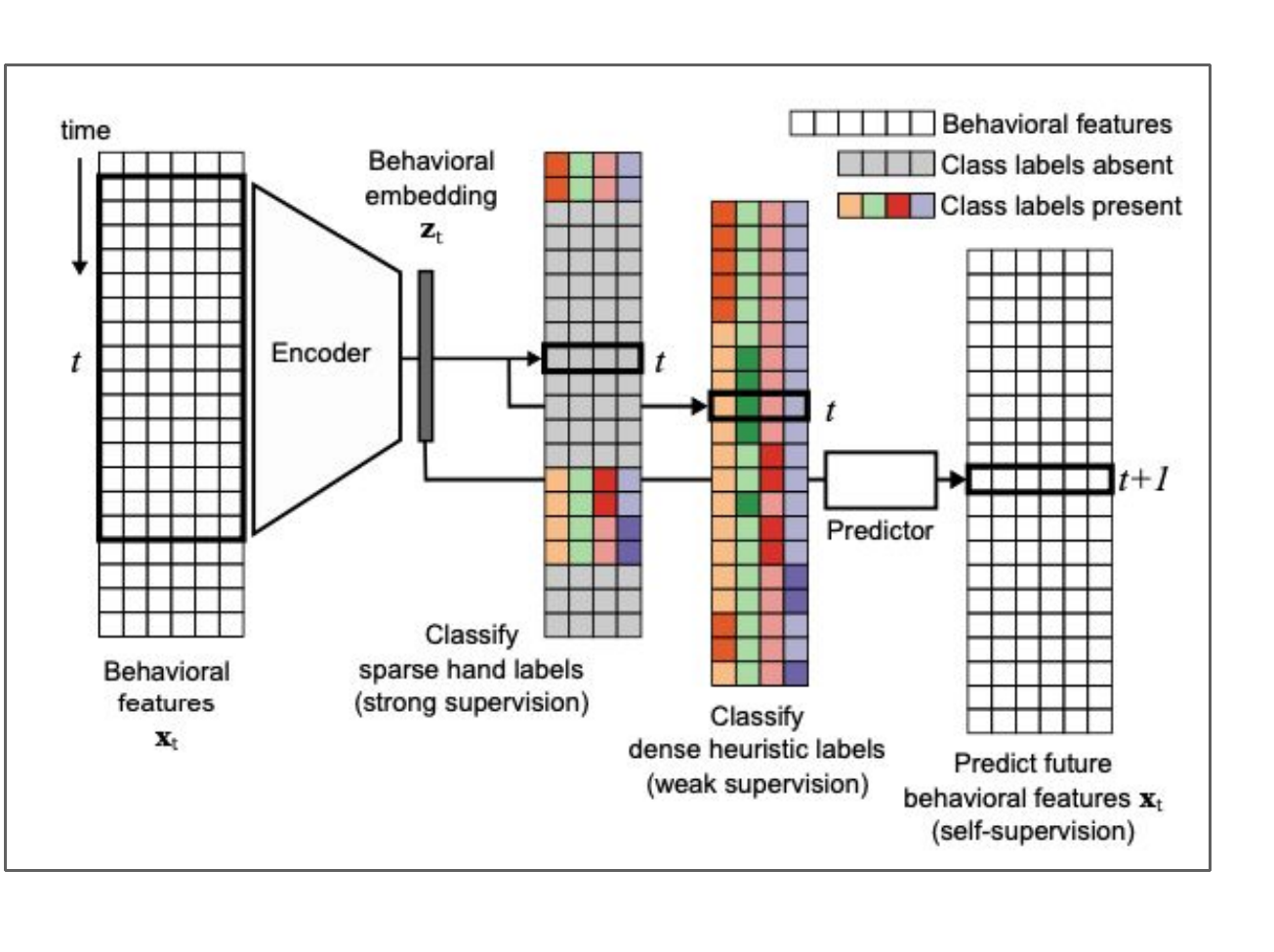 DAART semi-supervised temporal convolutional network architecture diagram